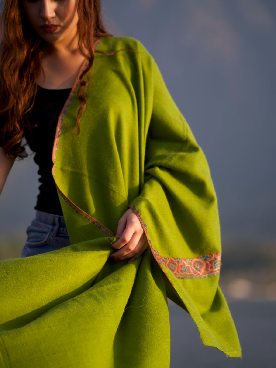 Kashmiri Pashmina | Sozni Stole Neemdore | Luxury Heritage