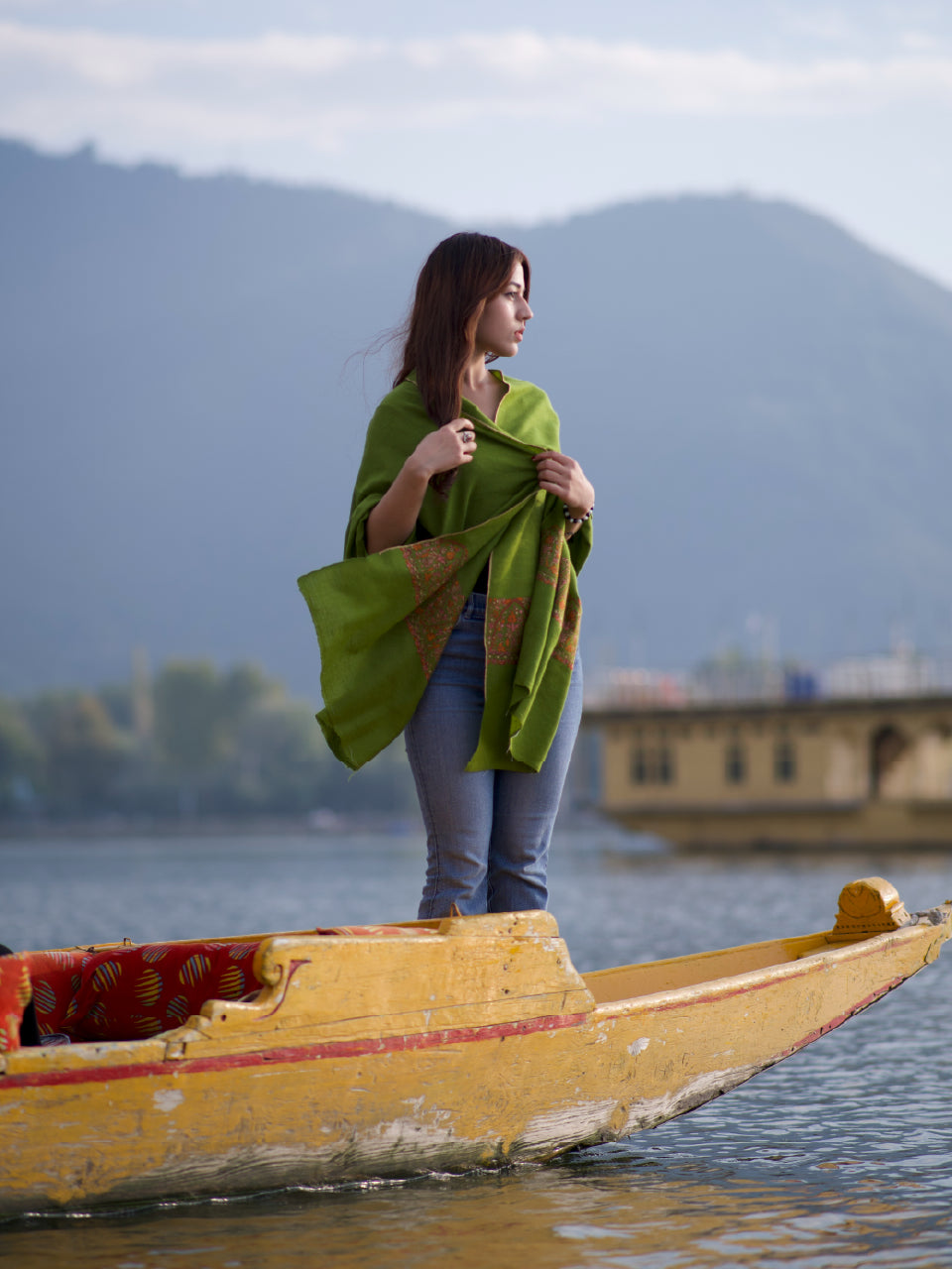 Kashmiri Pashmina | Sozni & Paper Mache' Stole Palladar | Luxury Heritageche' Stole Palladar –